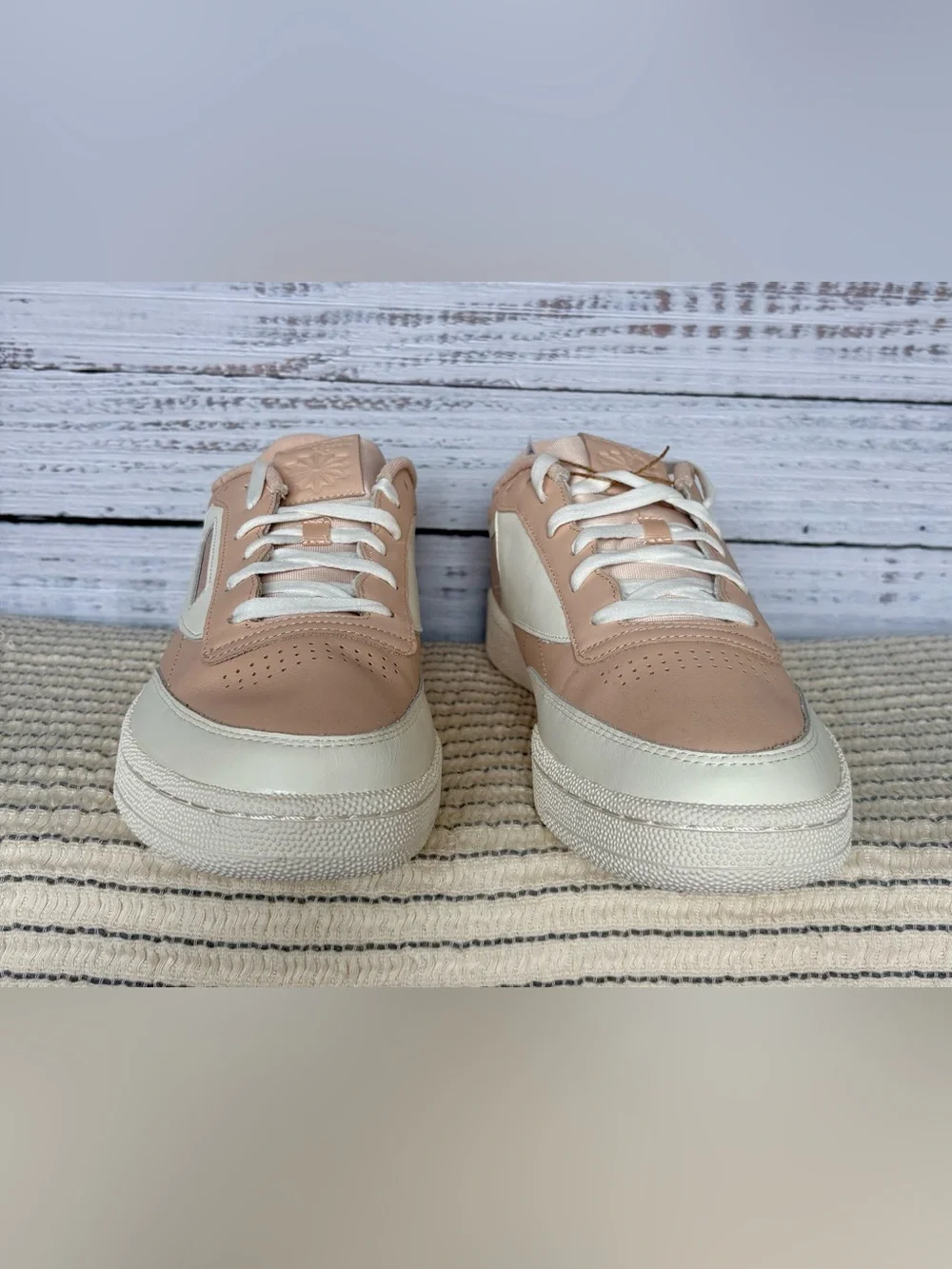 Reebok Club C 85 Tennis Sneakers Pink White Leather NWOB Men’s 12